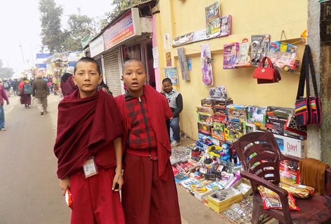 Tibetan devotees in Bodhgaya for the Kalachakra Puja