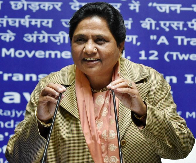 Bahujan Samaj Party chief Mayawati. Photograph: Nand Kumar/PTI Photo