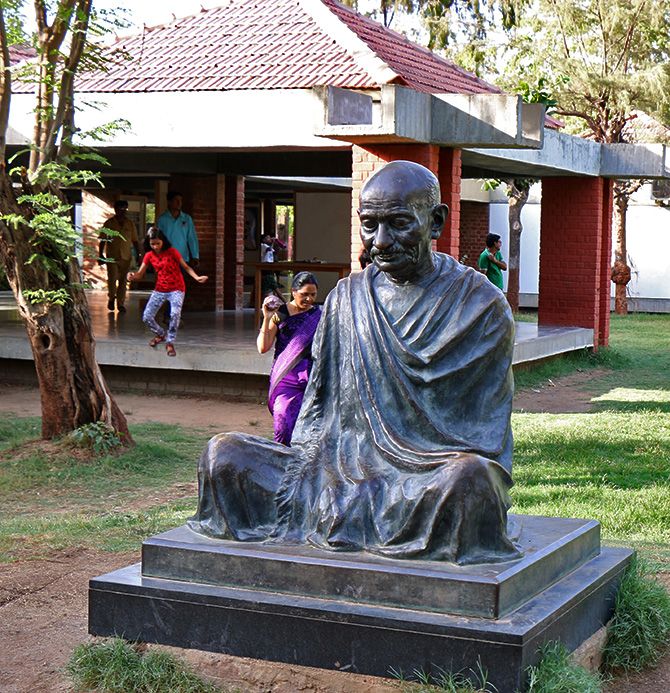 Gandhi statue at Sabarmati Ashram