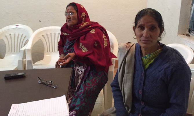  Bimla Devi Negi and Kamla Devi, wives of soldiers, have not received OROP and wonder why they have not got their due. Photograph: Archana Masih/Rediff.com