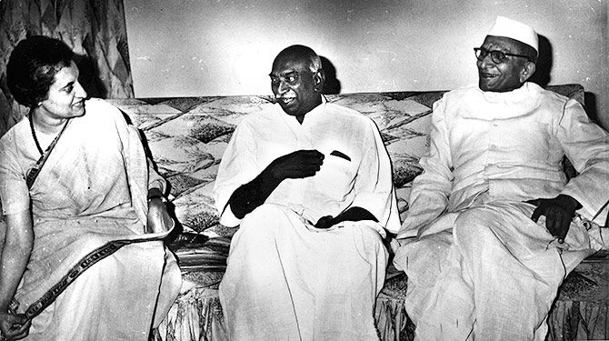 Indira Gandhi, K Kamaraj and Morarji Desai