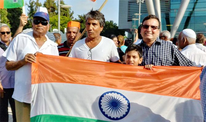 Indians celebrate Modi's visit in Tel Aviv