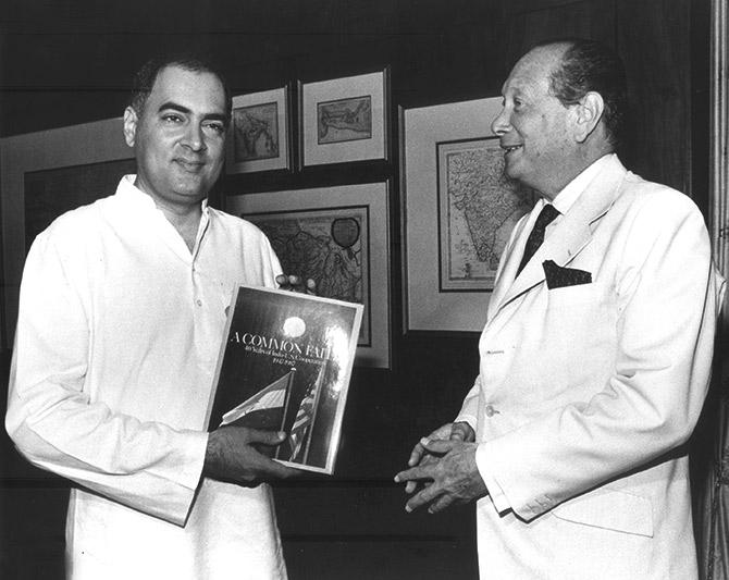 Rajiv Gandhi with John Gunther Dean