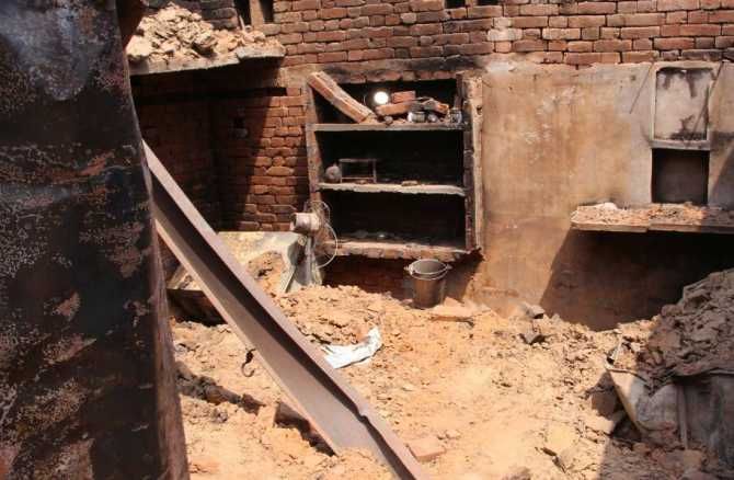 Most of the homes in Shabbirpur were ransacked and burbnt down by the rioters