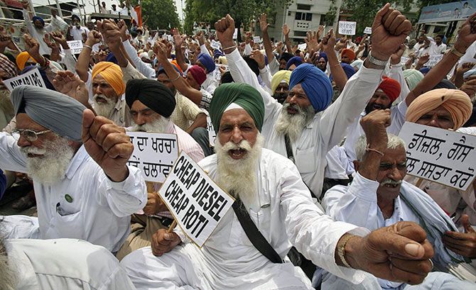 Protesting Indian farmers