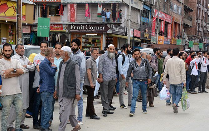 Locals in Srinagar's Lal Chowk