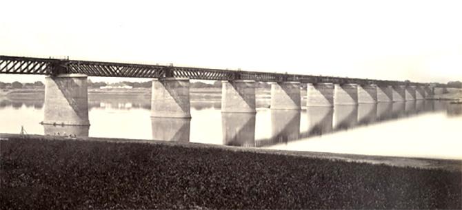 Naini Railway Bridge over the Yamuna at Allahabad 