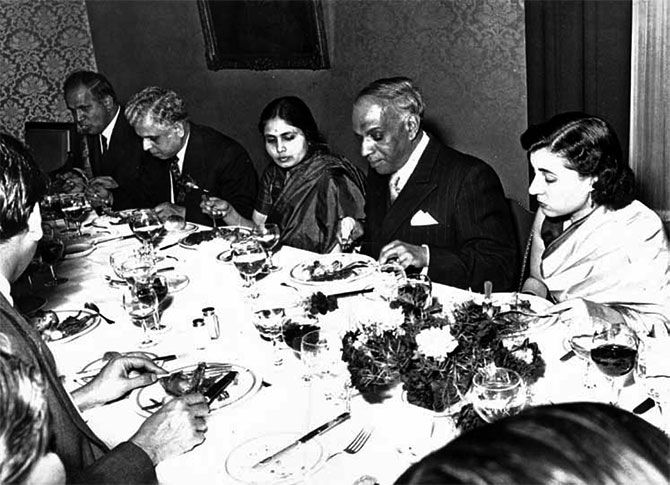 ACN Nambiar with Indira Gandhi in Geneva