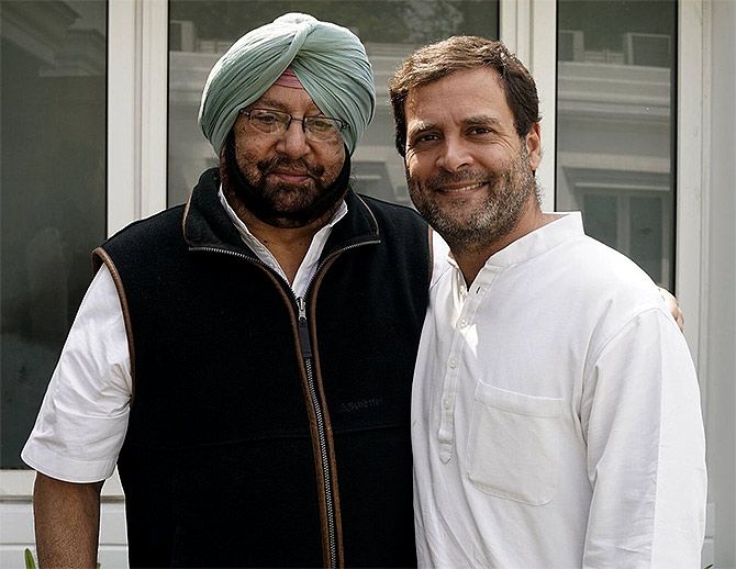 Captain Amarinder Singh with Rahul Gandhi