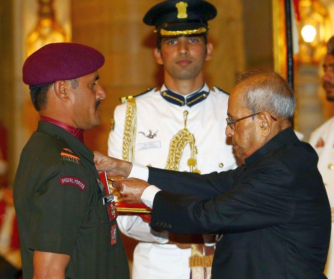 Naib Subedar Vijay Kumar was awarded the Shaurya Chakra for his role in the surgical strikes