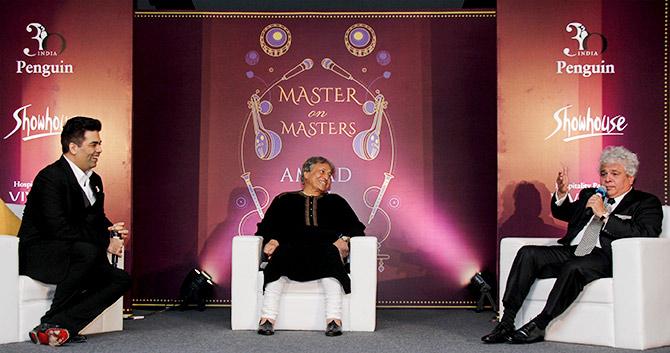 Karan Johar, Ustad Amjad Ali Khan and Suhel Seth