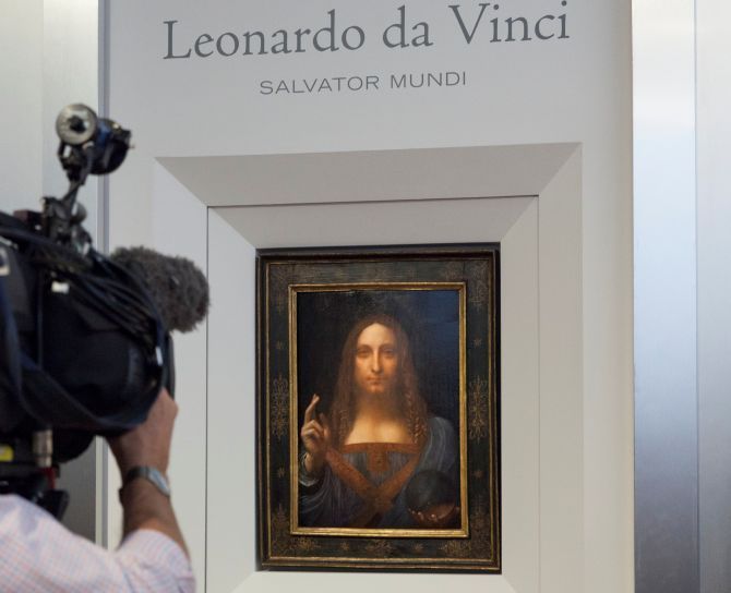  Salvator Mundi, now the most expensive painting in the world. Photograph: Christie's New York/via Reuters