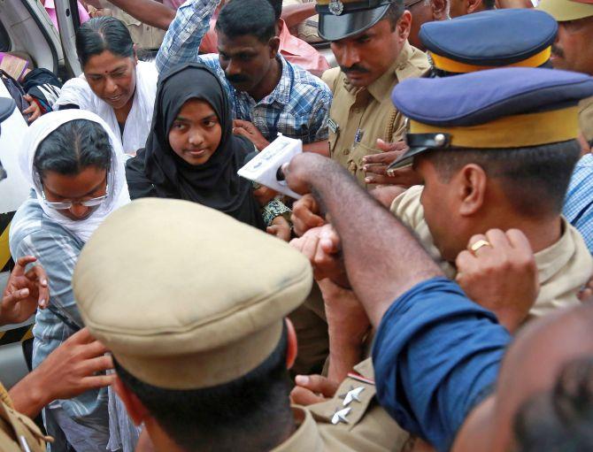 Akhila Ashokan aka Hadiya has been directed by the Supreme Court to continue her studies at the Sivaraj Homeopathy Medical College. Photograph: Sivaram V/Reuters