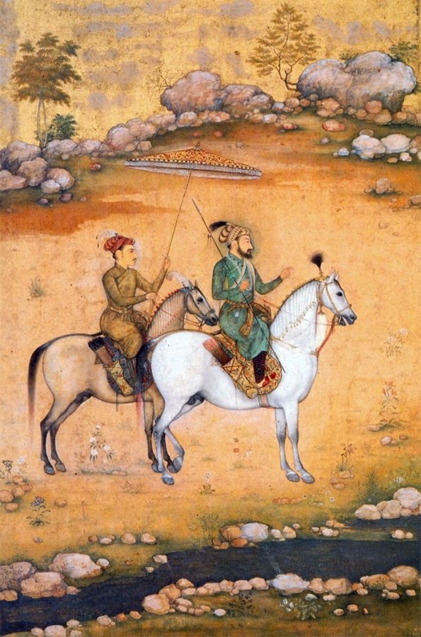 Emperor Shah Jahan with son Dara Shikoh