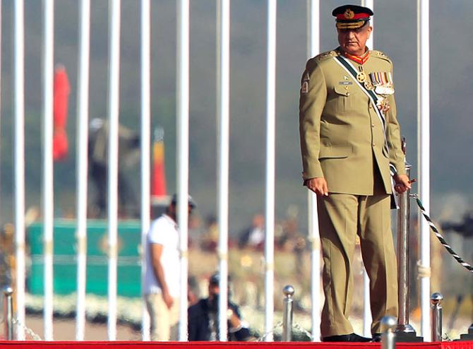 Pakistan's army chief General Qamar Javed Bajwa arrives to attend the Pakistan Day military parade in Islamabad, March 23, 2017. Photograph: Faisal Mahmood/Reuters