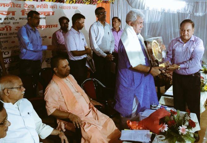 Shiv Pratap Shukla, Yogi Adityanath and Manoj Sinha