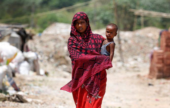 A Rohingya Muslim in a camp in New Delhi