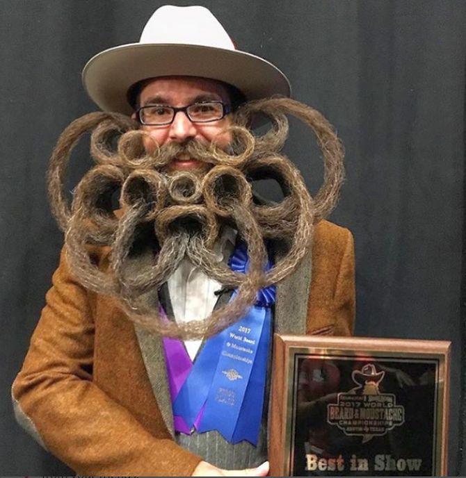 Men face off at World Beard and Moustache Championship - Rediff.com