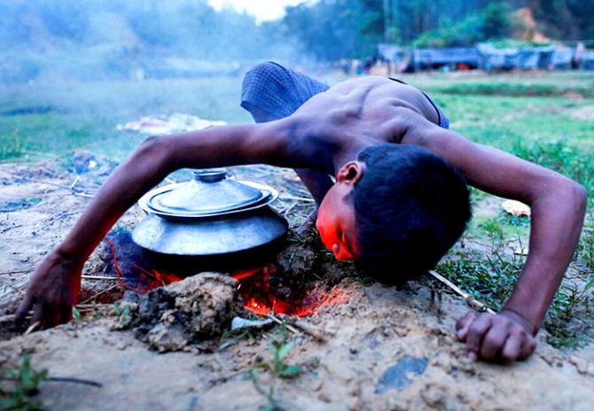 A Rohingya refugee in Bangladesh