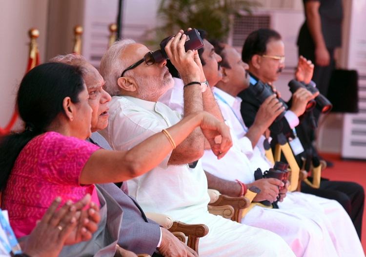 Defence Minister Nirmala Sitharaman at the inauguration of DefExpo India-2018, Mahabalipuram, Tamil Nadu, April 12, 2018. Photograph: Press Information Bureau