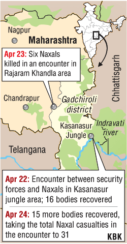 Anti-Naxalite operations in Maharashtra, April 22, 23, 2018