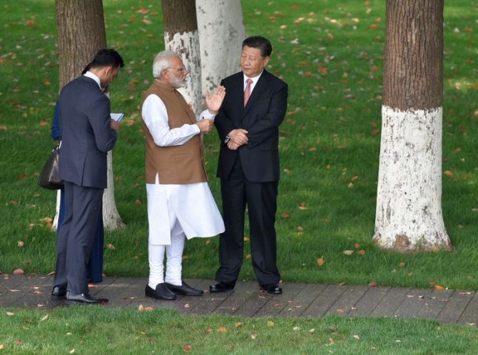 Prime Minister Narendra D Modi with China's Supreme Leader Xi Jinping in Wuhan, April 28, 2018