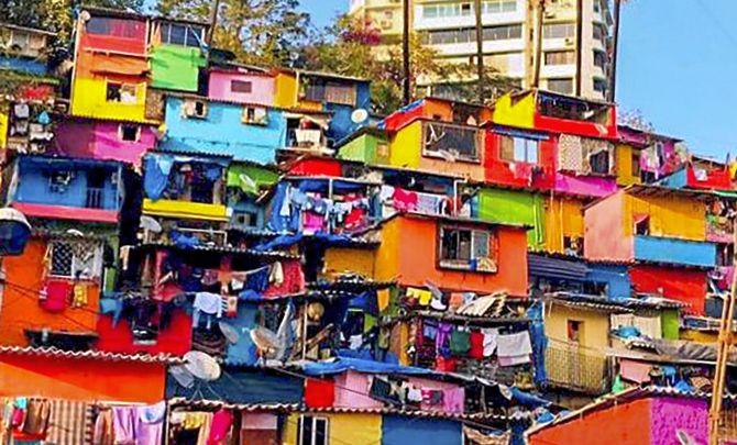 Painting Mumbai red, blue, yellow... Slums get a colourful face-lift ...