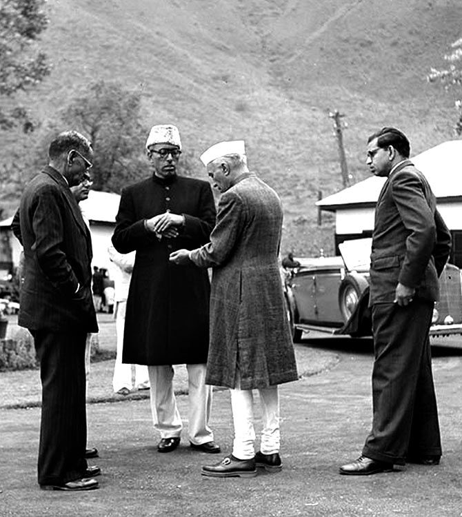 Sheikh Abdullah with Jawaharlal Nehru