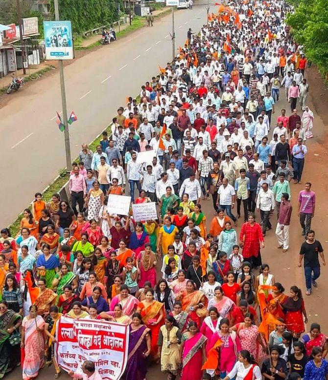 Violence, Arson Marks Maratha Quota Bandh In Maharashtra - Rediff.com ...