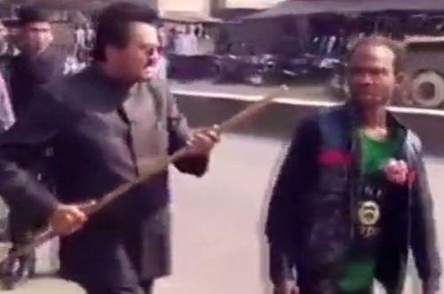 BJP neta tries to shove stick in disabled man's mouth