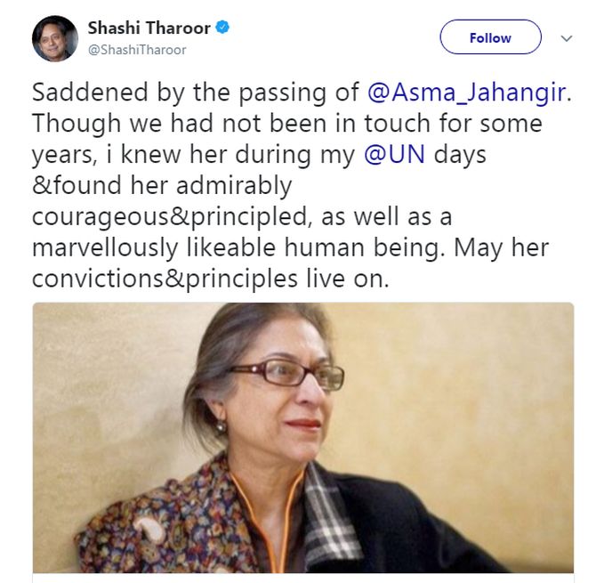 'True defender of human rights': Twitter mourns the loss of Asma ...