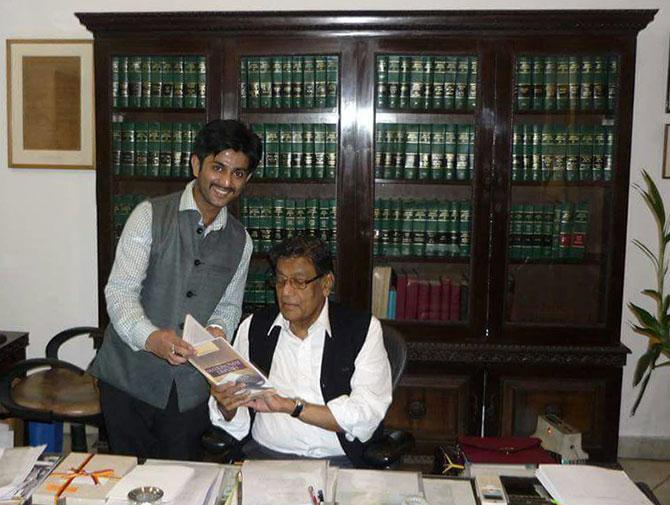 Advocate Kush Kalra with Attorney General K K Venugopalgal