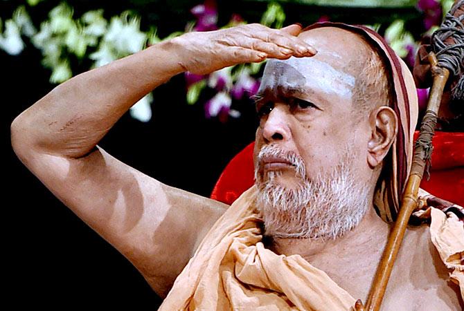 Jayendra Saraswati, the sankaracharya of Kanchi, who passed into the ages on February 28, 2018. Photograph: PTI