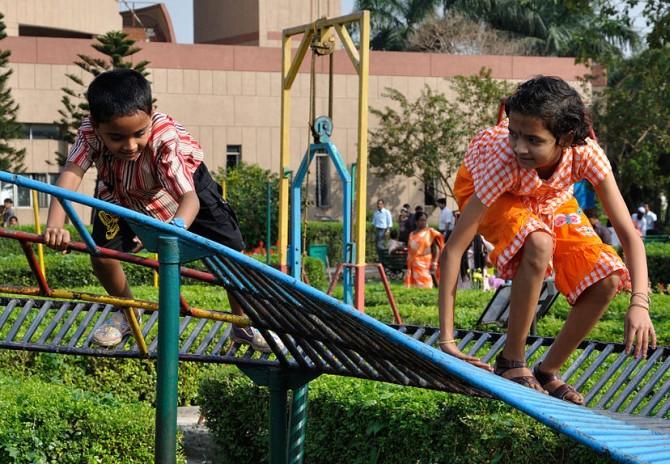 Children playing in a park