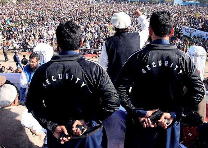 Muhammed Saeed, the Lashkar-e-Tayiba terrorist,  addresses supporters at a protest in Rawalpindi, December 29, 2017, against the US decision to recognise Jerusalem as Israel's capital. Photograph: Faisal Mahmood/Reuters