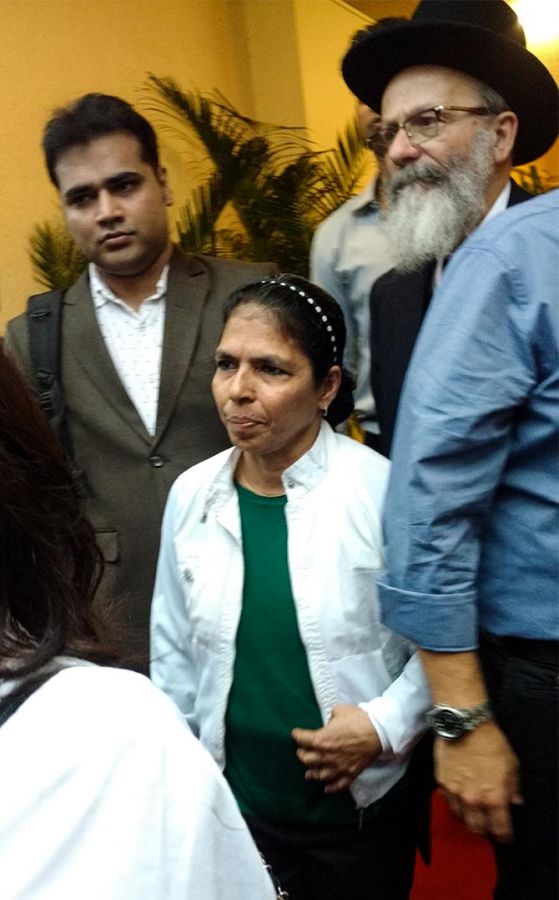Nine years ago, Sandra Samuel rescued Baby Moshe from Chabad House, saving him from certain death. The State of Israel honoured her courage by making her an Israeli citizen. Photograph: Vaihayasi Pande Daniel/Rediff.com