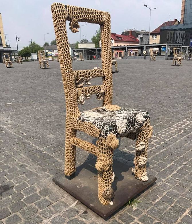 The Empty Chair memorial at Krakow