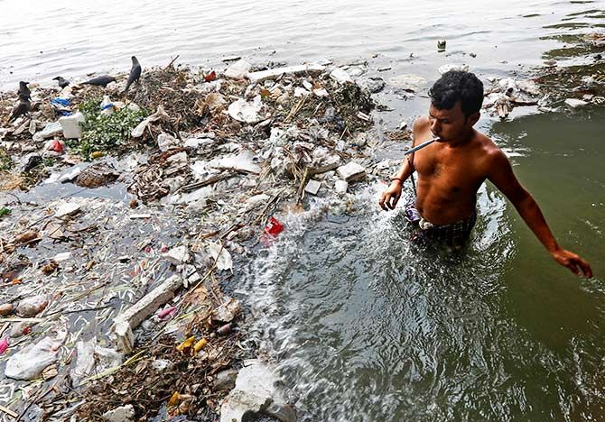 The polluted Ganga