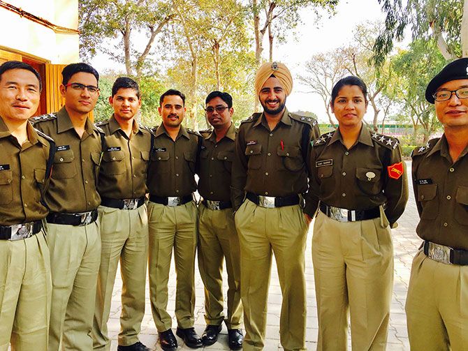 Assistant Commandant Tanu Shree Pareek with BSF batchmates