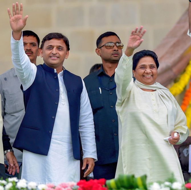 Akhilesh Yadav and Mayawati