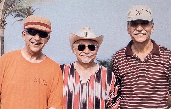 Lt Gen Shah with brothers Naseeruddin Shah and Zaheeruddin Shah