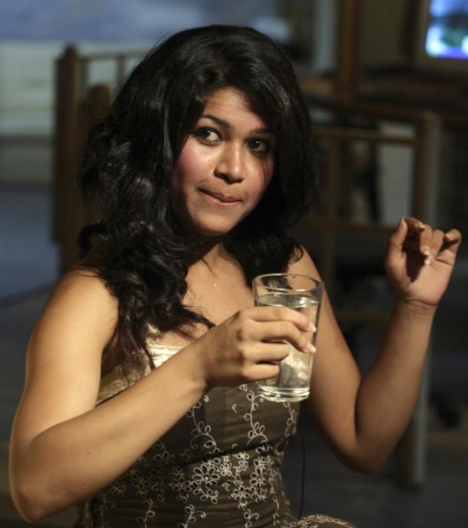 Nihita Biswas, who got engaged to Charles Sobhraj, meets the media in Kathmandu, July 5, 2008.