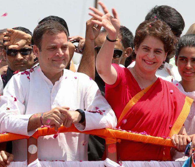 Rahul and Priyanka Gandhi in Amethi 