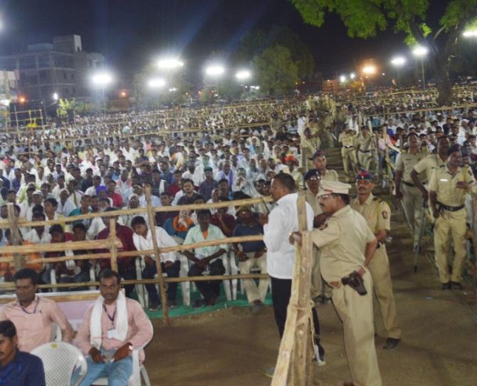 A glimpse of the audience in Nanded, April 15, 2019. Photograph: Dhananjay Kulkarni