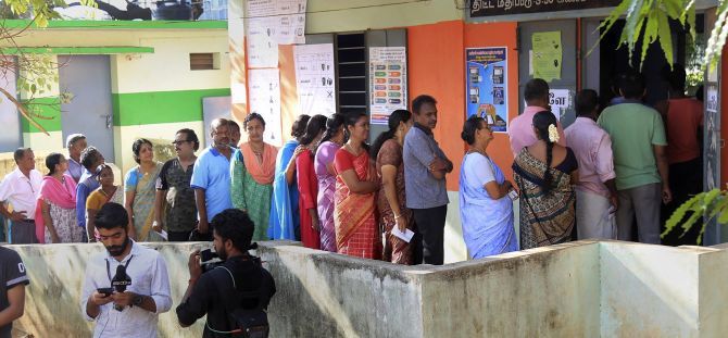 Phase 2 of Lok Sabha polls concludes with 68% voting - Rediff.com India News