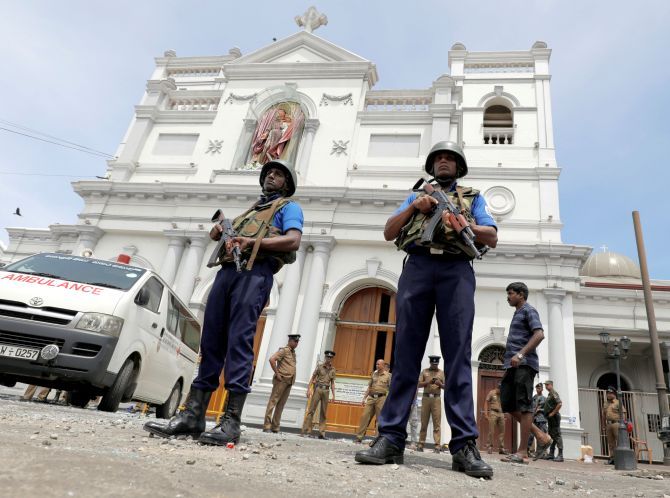 The St Anthony's shrine in Colombo, one of the seven sites in Sri Lanka  attacked by suicide bombers on Easter, April 21, 2019. Photograph: Dinuka Liyanawatte/Reuters
