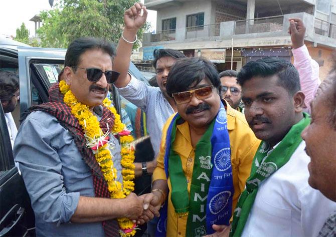 Imtiaz Jaleel on the campaign trail in Aurangabad.