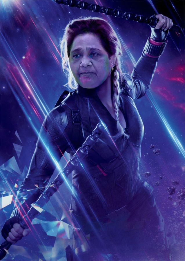 Mayawati as Black Widow