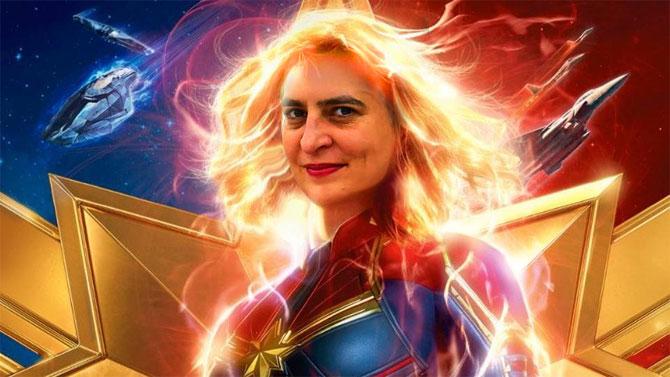 Priyanka Gandhi as Captain Marvel