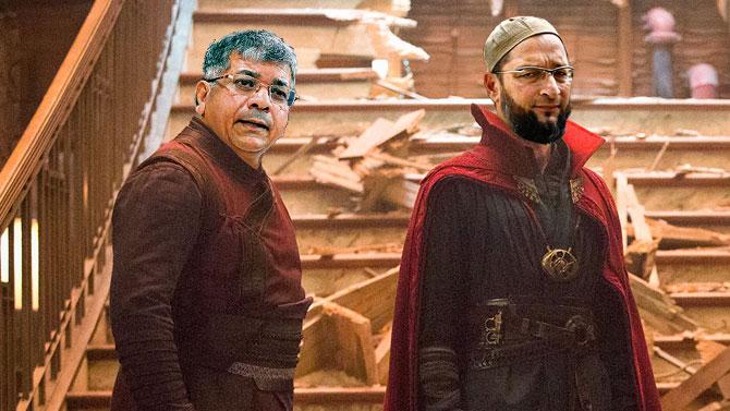 Asauddin Owaisi and Prakash Ambedkar as Dr Strange and Wong